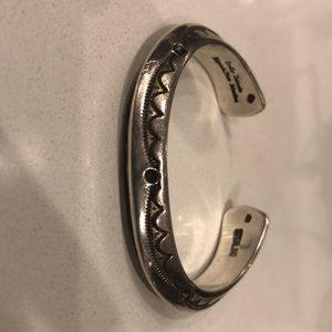 Orville Tsinnie 925 Sterling silver cuff bracelet